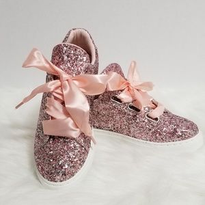Ribbon Glitter Sneakers
